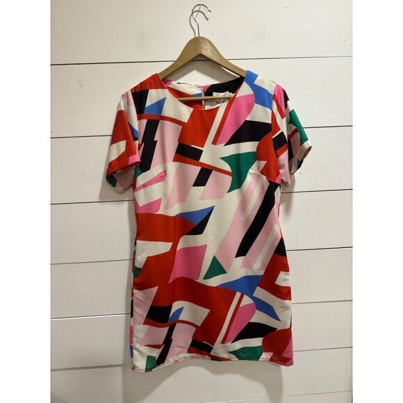 Lili SIdonio Geometric Millie Shift Dress Sz Medium - Picture 1 of 6